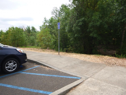 Accessible parking at Fanno Creek Park